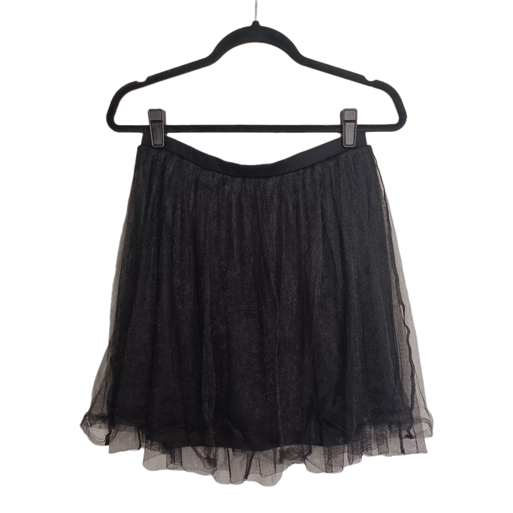OLSENBOYE Tutu Mesh Back Zipper Black Mini A Line Skirt 9 (Medium)